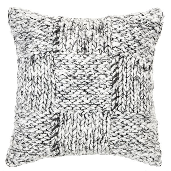 SIAM KNITTED GREY DECORATIVE PILLOW 20X20