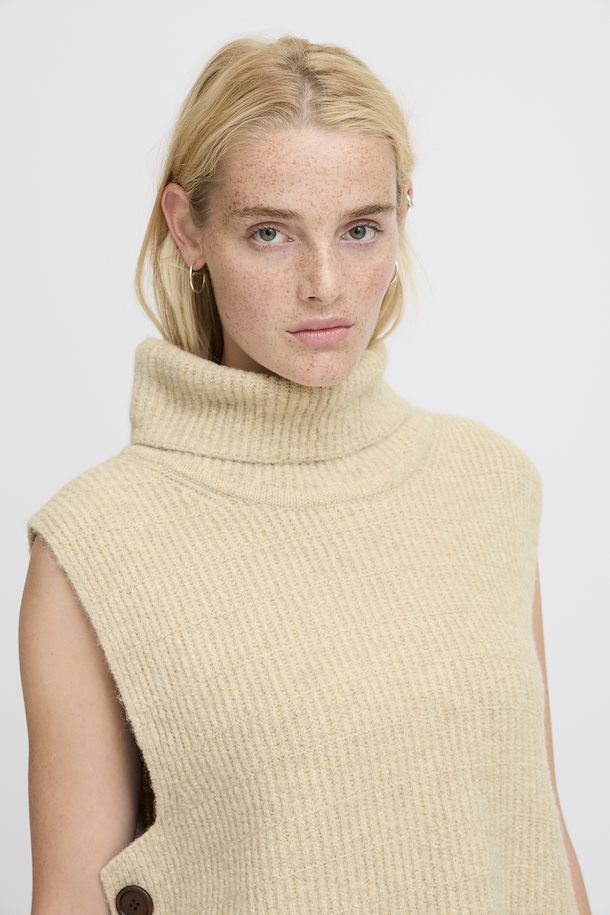 IASIDONIE PONCHO "OATMEAL MELANGE"