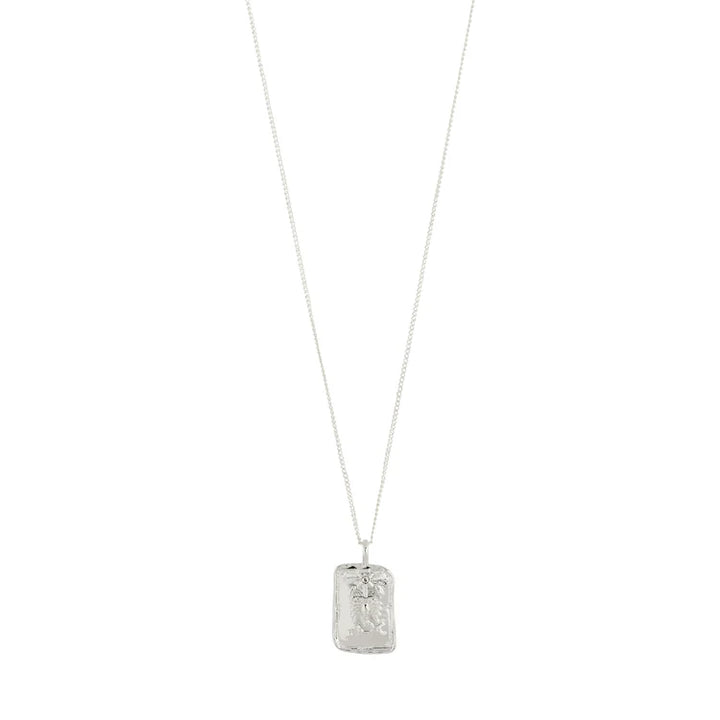 SCORPIO ZODIAC SIGN NECKLACE - SQUARE (SILVER-PLATED)