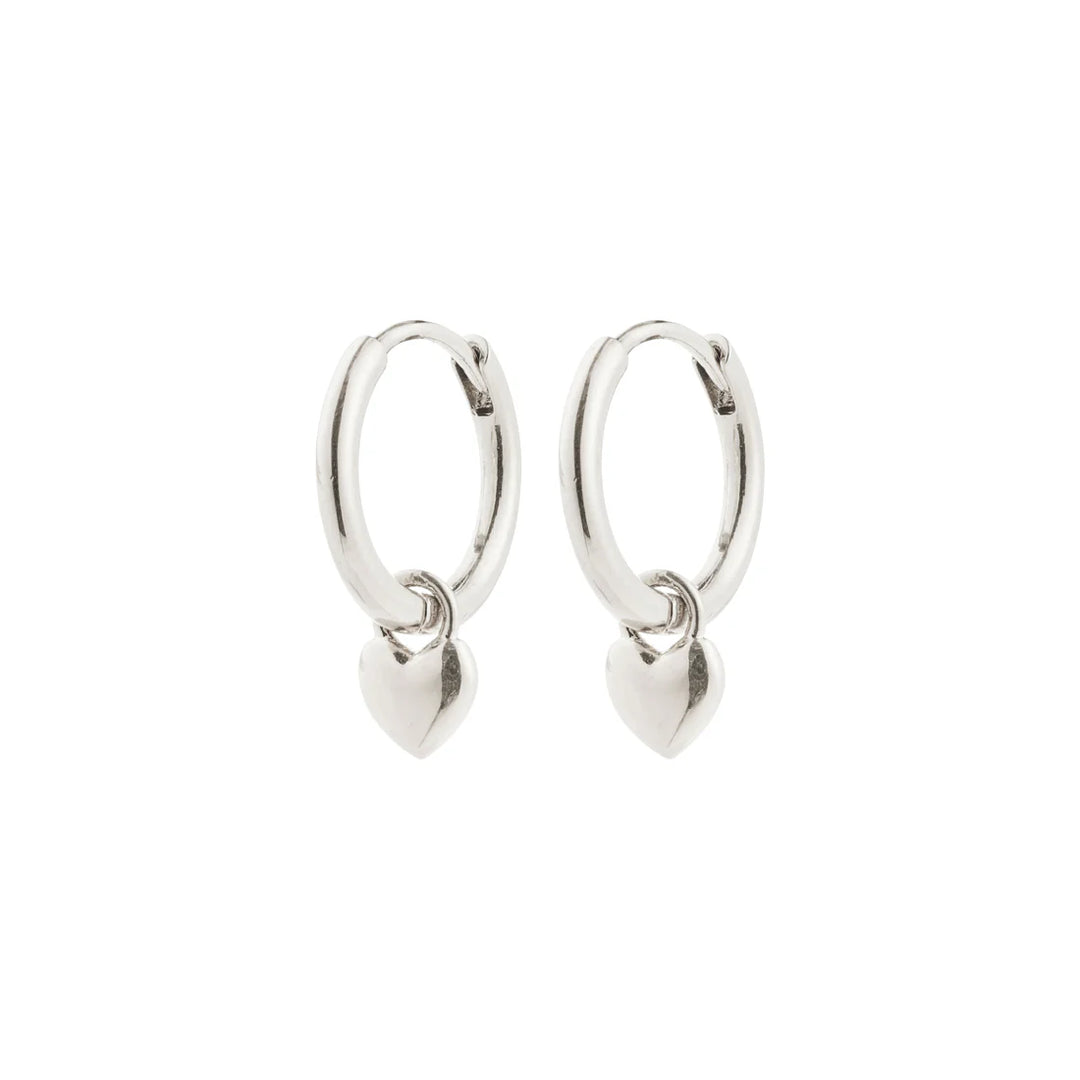 ALAIA RECYCLED TINY HEART EARRINGS "SILVER-PLATED"