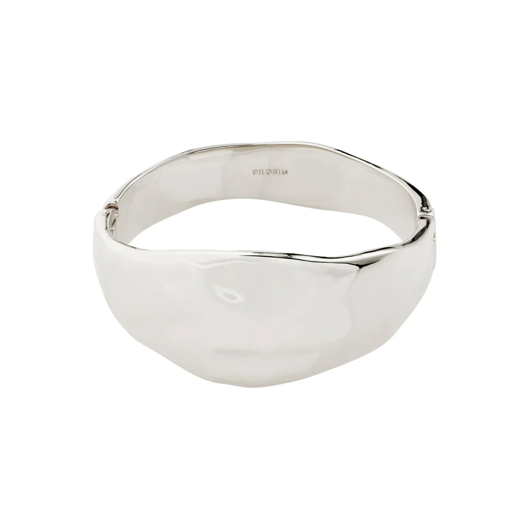 SPARKLE RECYCLED FLAT BANGLE BRACELET "SILVER-PLATED"