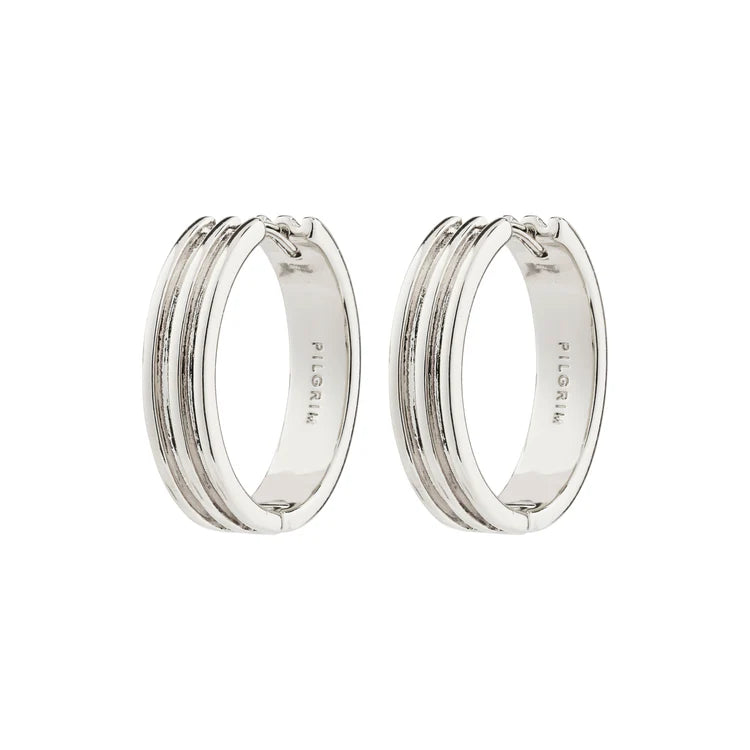 BENNETT RECYCLED HOOP EARRINGS (SILVER-PLATED)