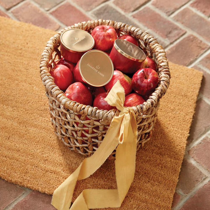 SIMMERED CIDER CANDLE TIN WITH GOLD LID