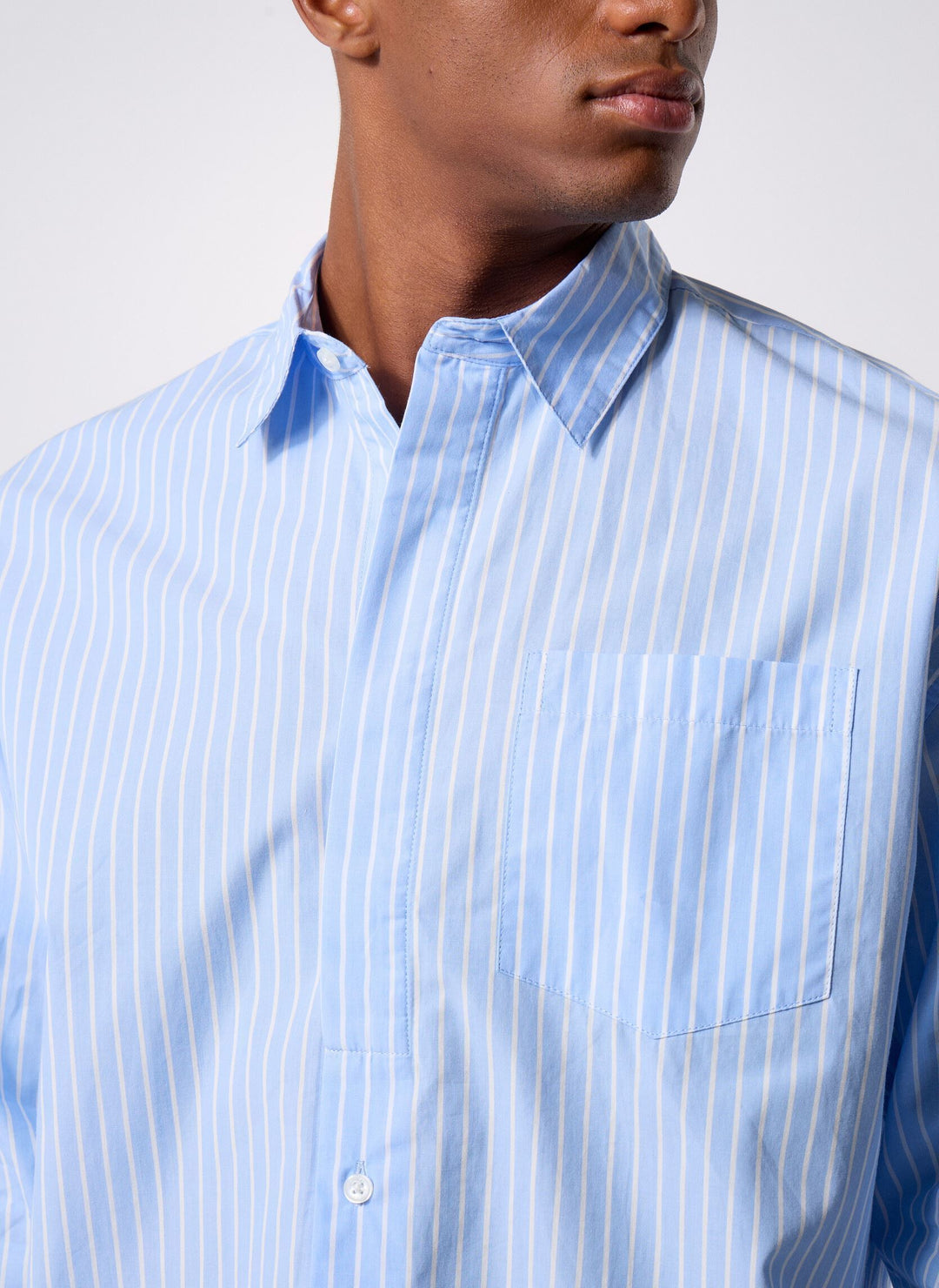 CFSIXTEN LS WIDE STRIPED SHIRT "VISTA BLUE"