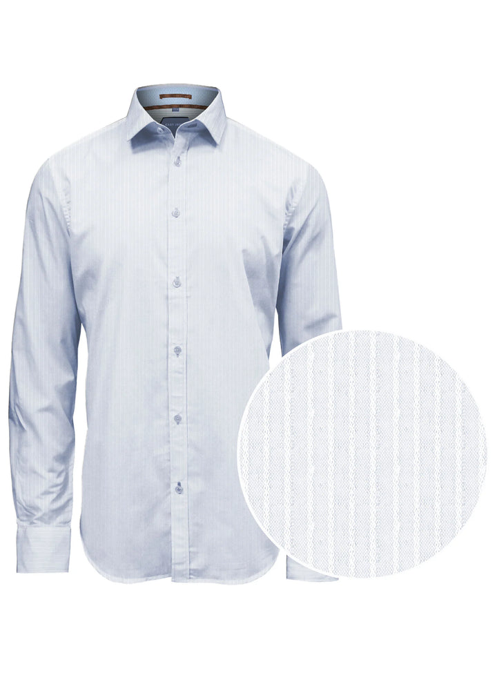 LONZO - LUXURY TONE ON TONE DOBBY TEXTURE SHIRT "SKY"