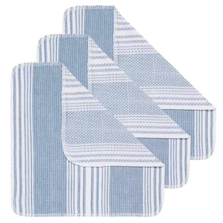 SCRUB-IT SLATE BLUE DISHCLOTHS - SET OF 3