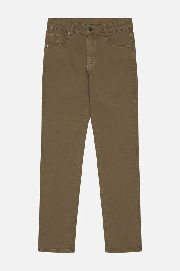 FW25 SUPER STRETCH KNIT DENIM SLIM "TAUPE"