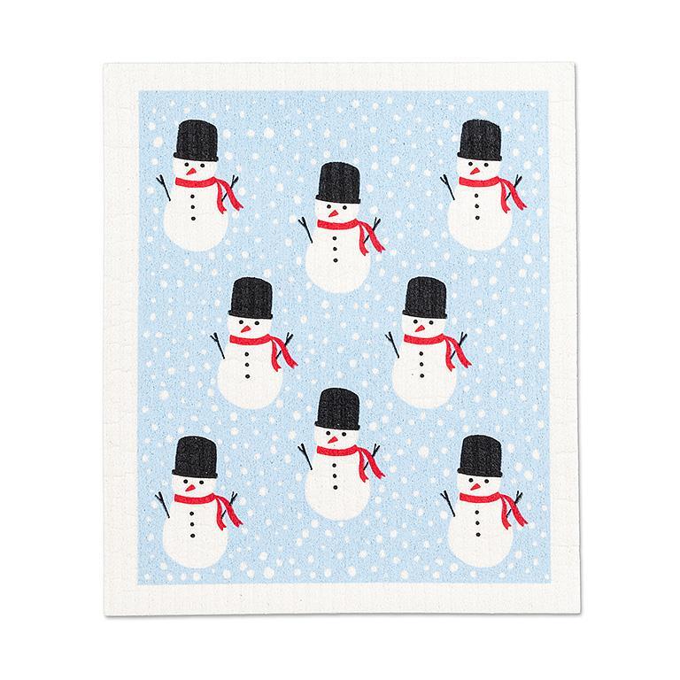 SNOWMAN DISHCLOTHS, SET OF 2 6.5X8''L