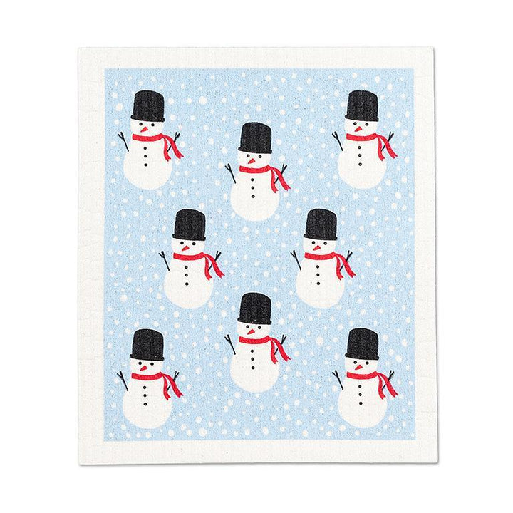 SNOWMAN DISHCLOTHS, SET OF 2 6.5X8''L