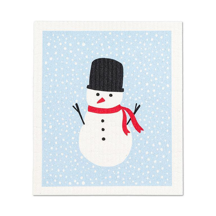 SNOWMAN DISHCLOTHS, SET OF 2 6.5X8''L