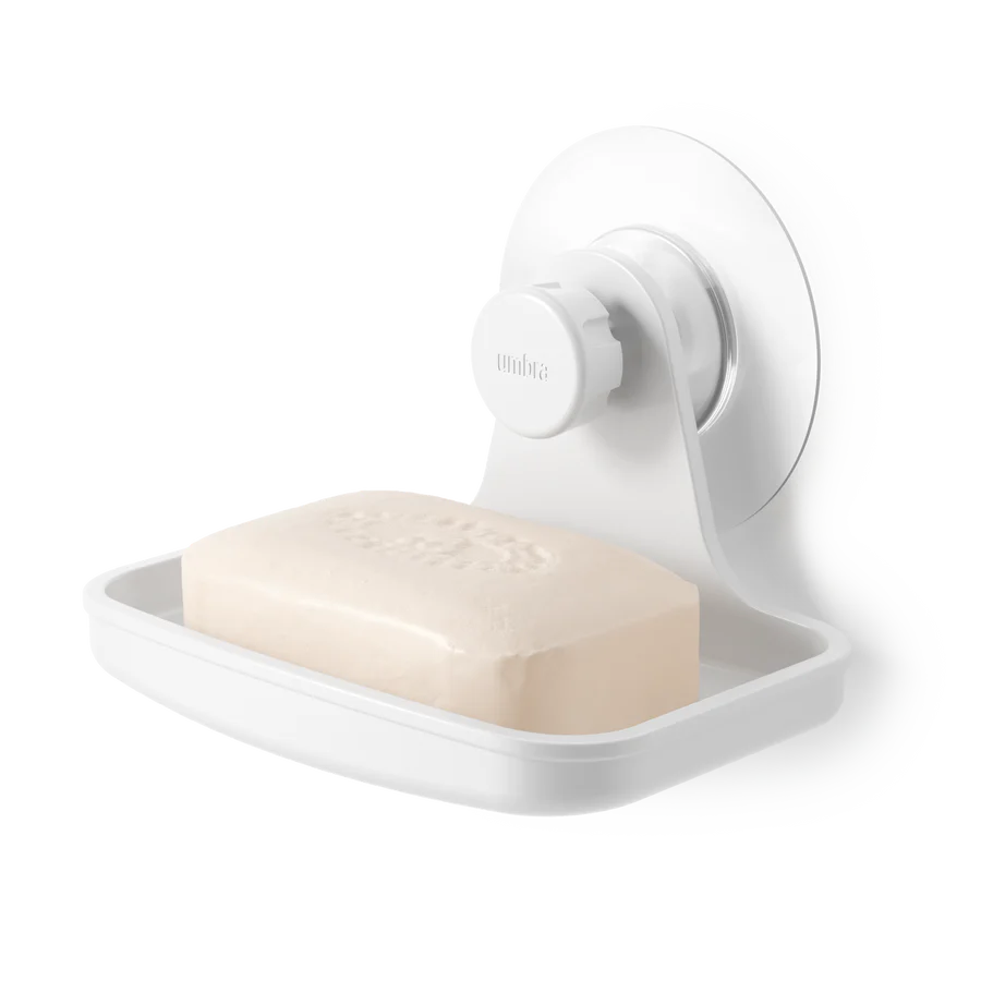 FLEX ADHESIVE SOAP DISH - WHITE