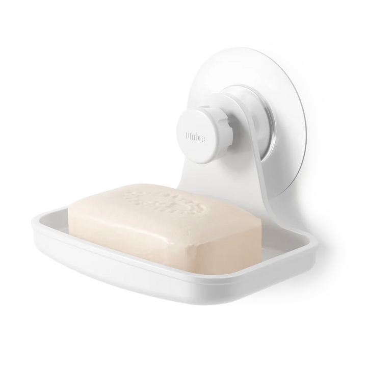 FLEX ADHESIVE SOAP DISH - WHITE