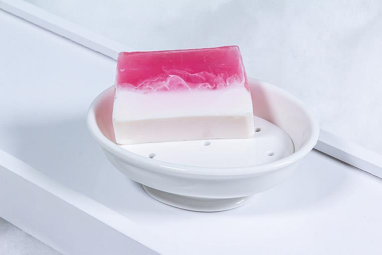 2 PIECE SOAP DISH &amp; STRAINER - WHITE 5.5&