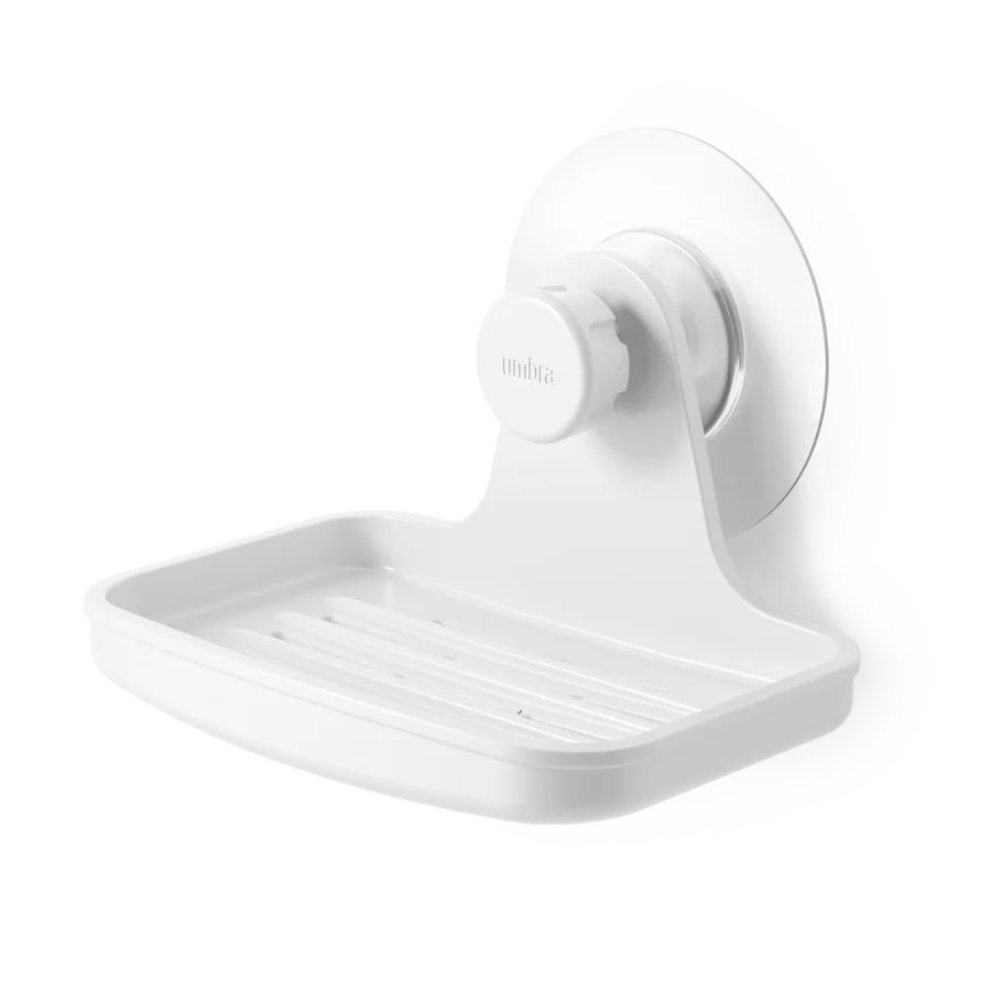 FLEX ADHESIVE SOAP DISH - WHITE