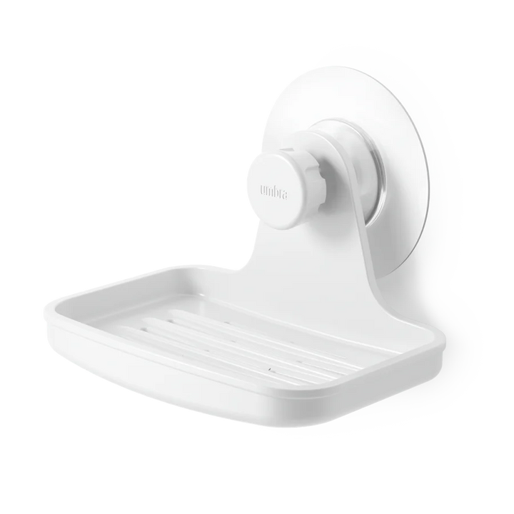 FLEX ADHESIVE SOAP DISH - WHITE