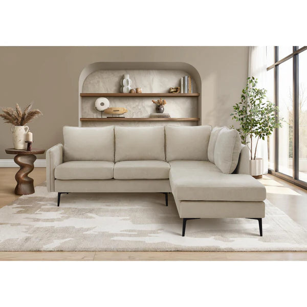 LEFT-FACING SECTIONAL COUCH "BEIGE"