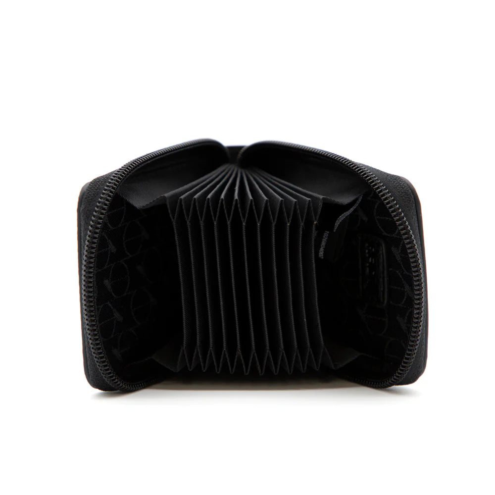 RIONA PEBBLED SOHO ZIP AROUND RFID WALLET "BLACK"