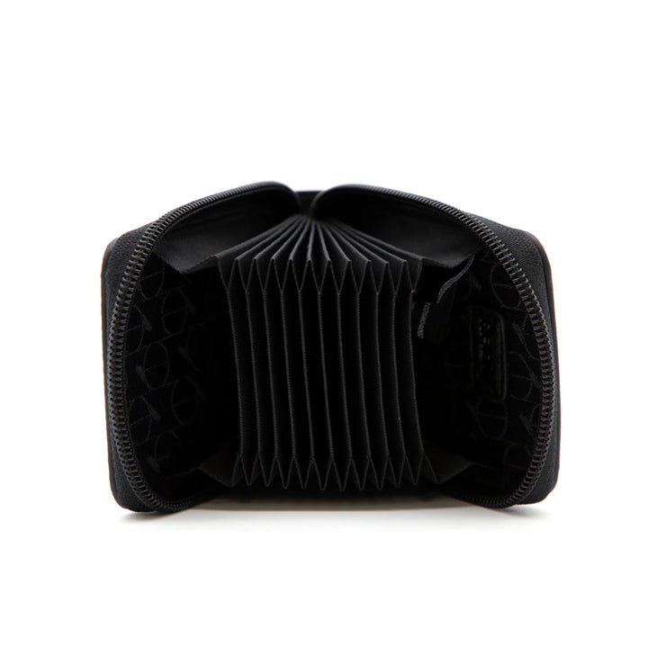 RIONA PEBBLED SOHO ZIP AROUND RFID WALLET "BLACK"