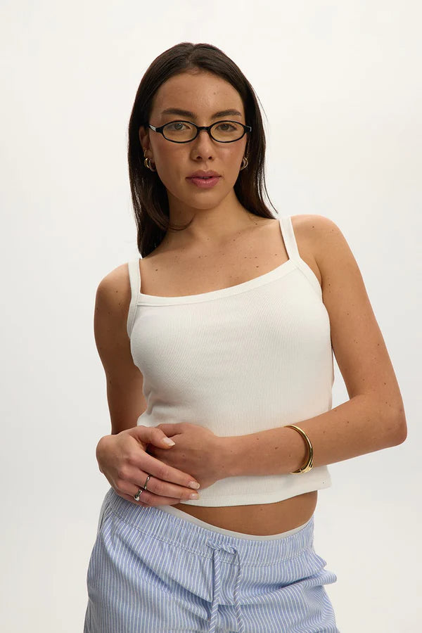 SOLENE SEXYBACK TANK "WHITE"