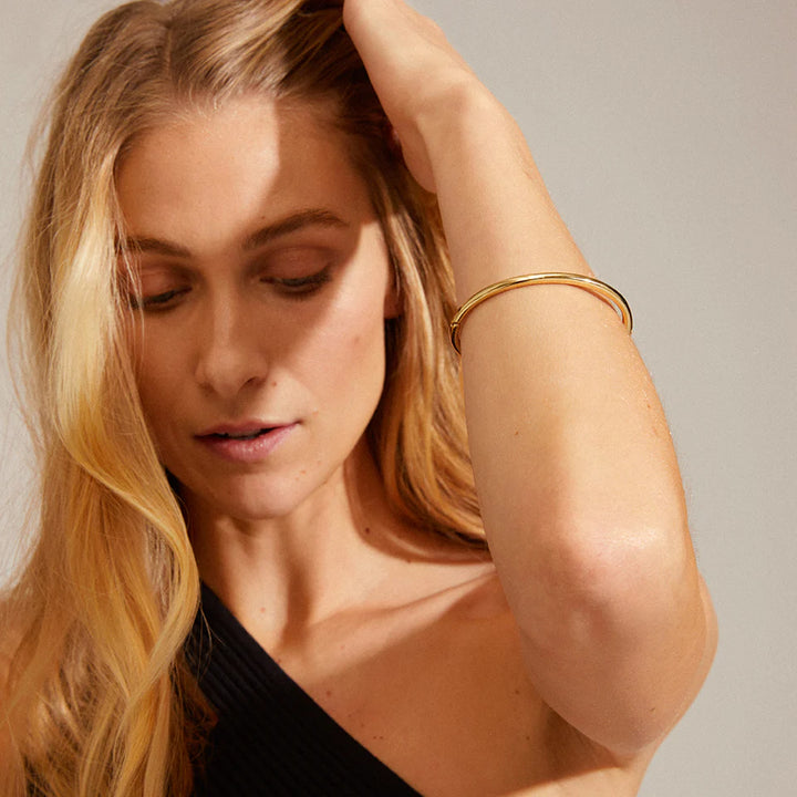 SOPHIA RECYCLED BANGLE BRACELET "GOLD-PLATED"