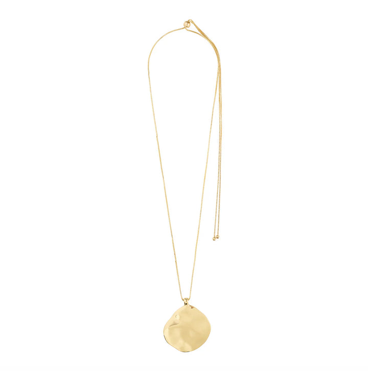 SPARKLE RECYCLED WAVY PENDANT NECKLACE "GOLD-PLATED"
