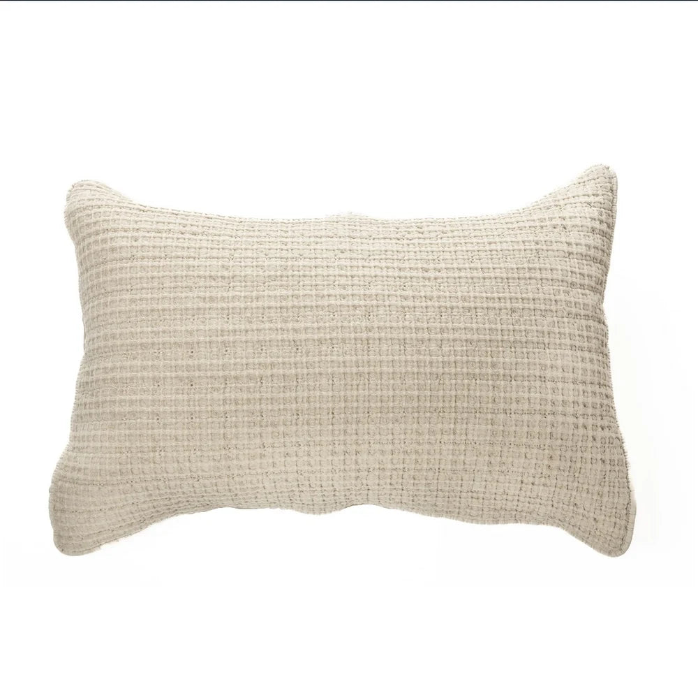 SPIRIT NATURAL WAFFLE COTTON PILLOW SHAM - KING 20X36&