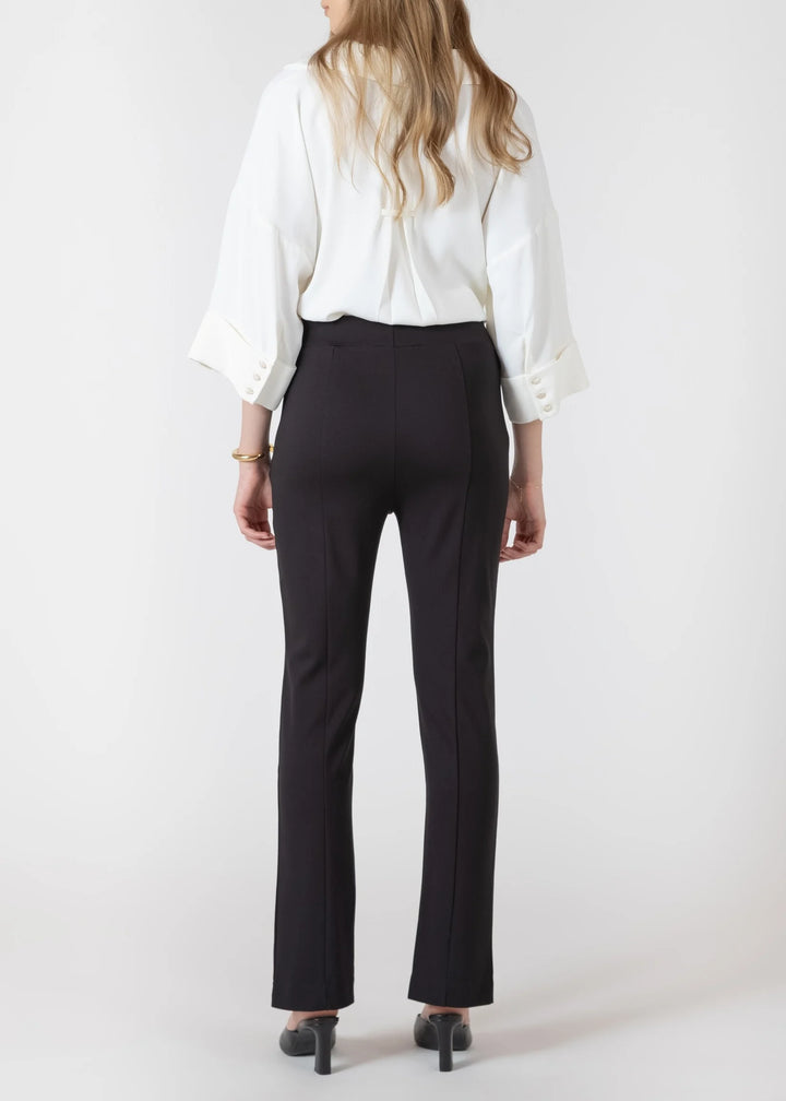 SPLIT HEM SLIM PANTS "BLACK"