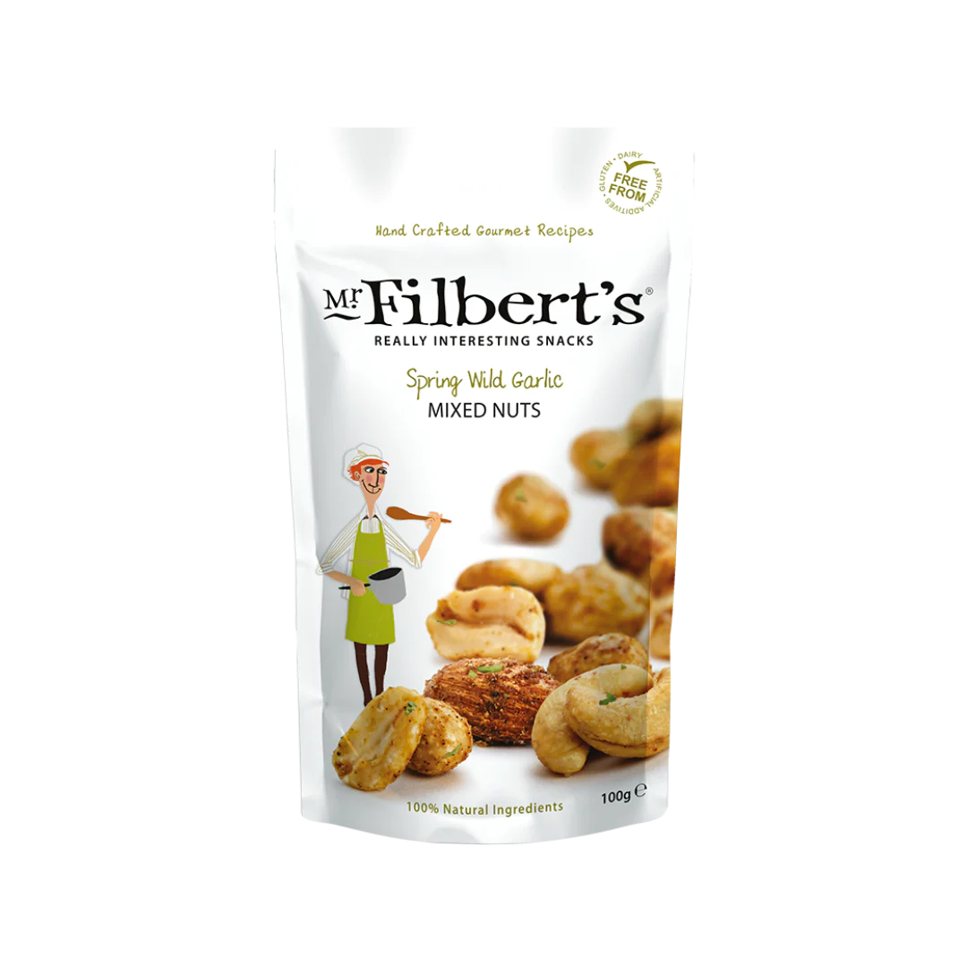 MR. FILBERT'S SPRING WILD GARLIC MIXED NUTS - 100g