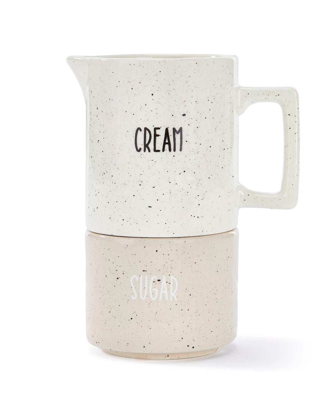 STACKABLE CREAM AND SUGAR - SET OF 2
