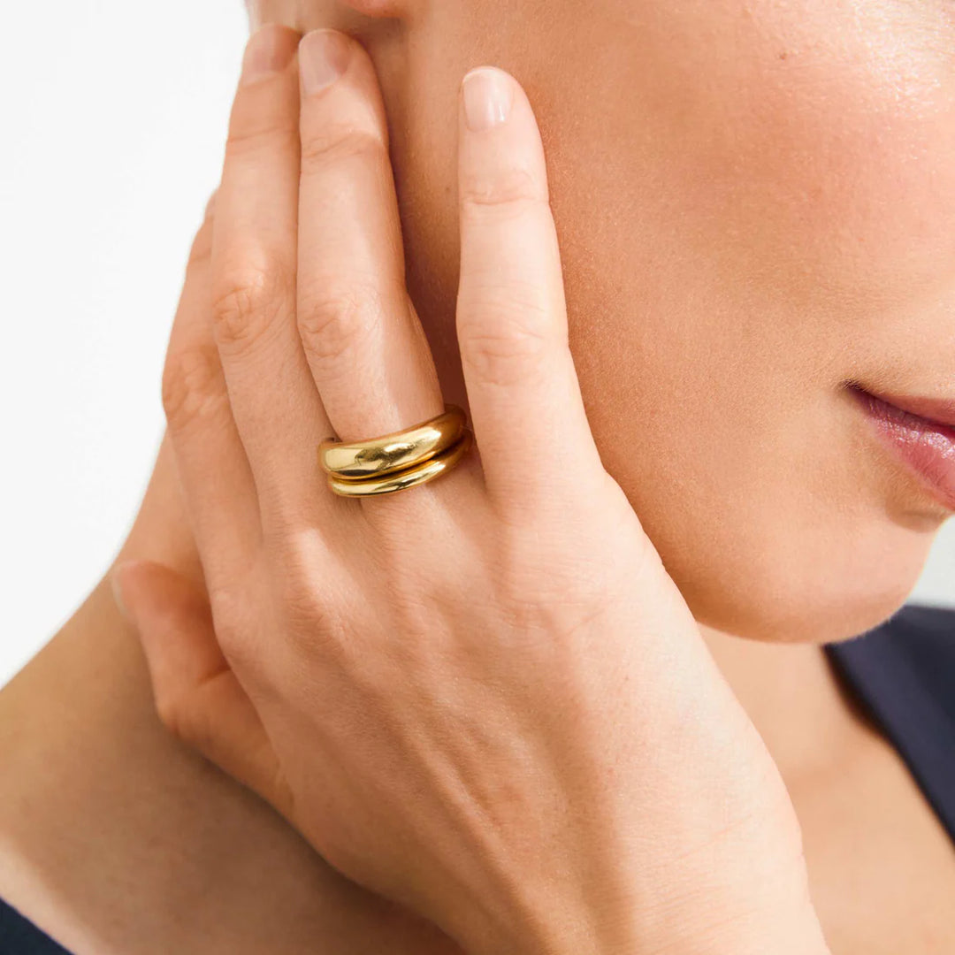 KAISYN BAGUE ENSEMBLE 2-EN-1 PLAQUÉ OR