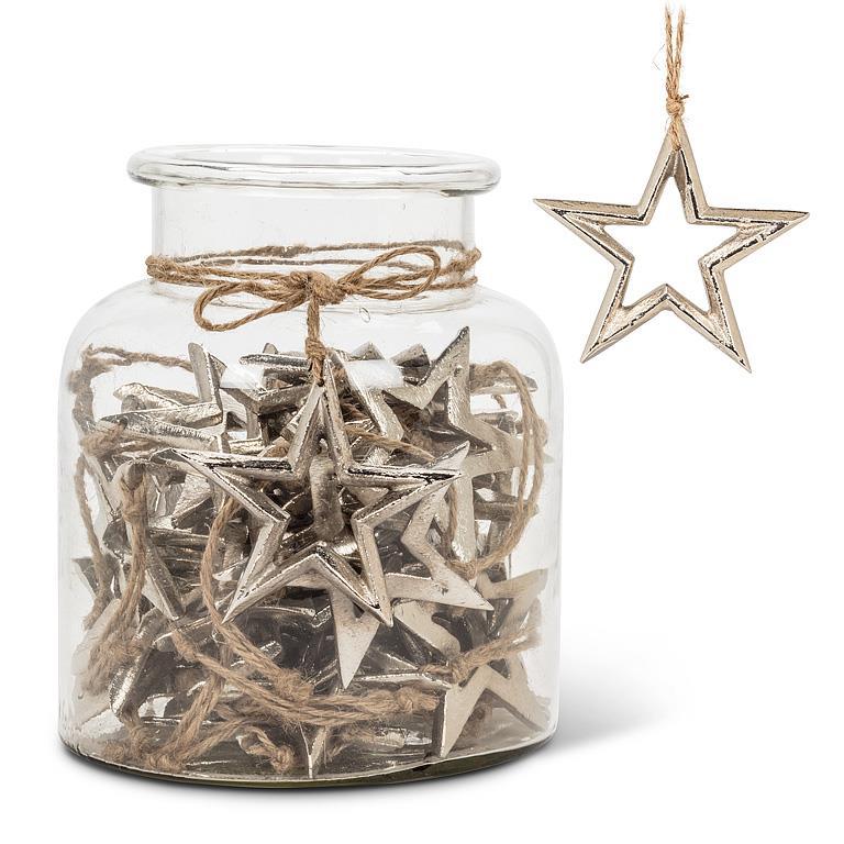 OUTLINE STAR ORNAMENT - SILVER 3''H