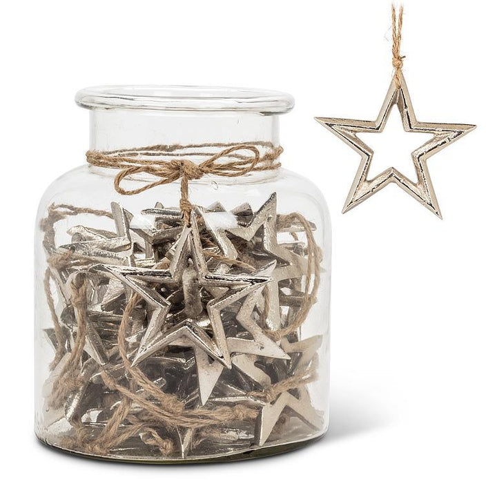 OUTLINE STAR ORNAMENT - SILVER 3''H