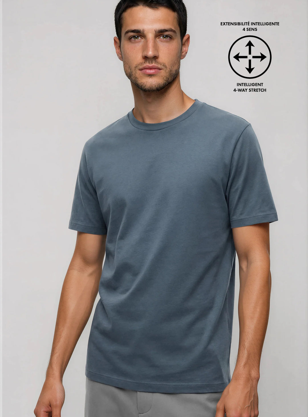 BIX - ORGANIC COTTON T-SHIRT "STEEL"