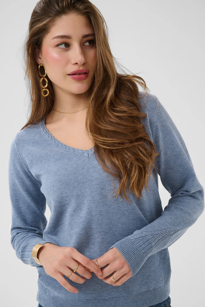 CRDELA KNIT PULLOVER "STONEWASH MELANGE"