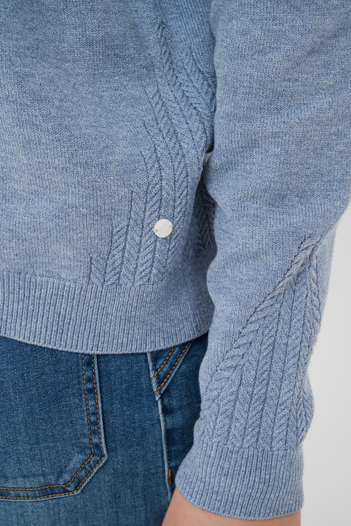 CRDELA KNIT PULLOVER "STONEWASH MELANGE"