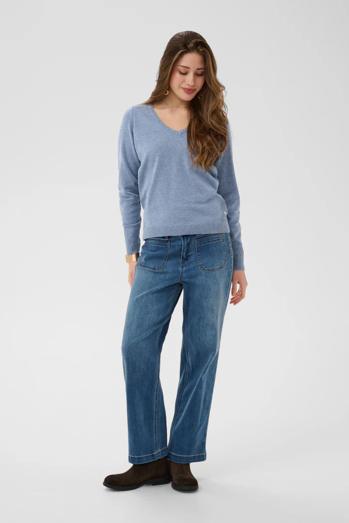 CRDELA KNIT PULLOVER "STONEWASH MELANGE"
