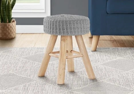 OTTOMAN "GREY/NATURAL"