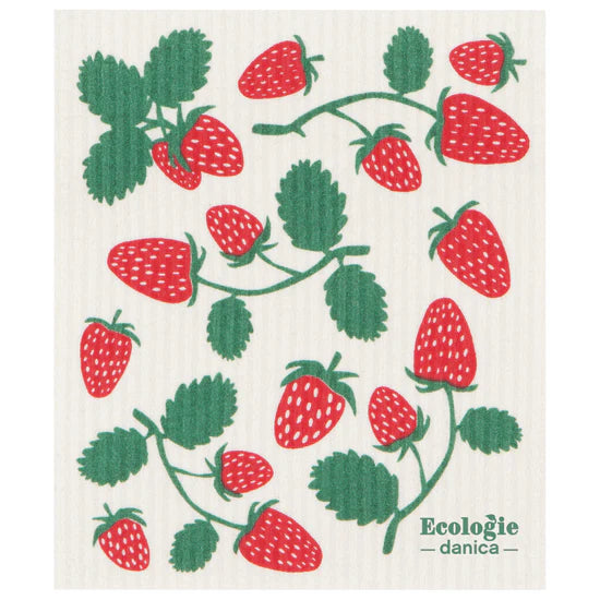 STRAWBERRIES SWEDISH DISH CLOTH