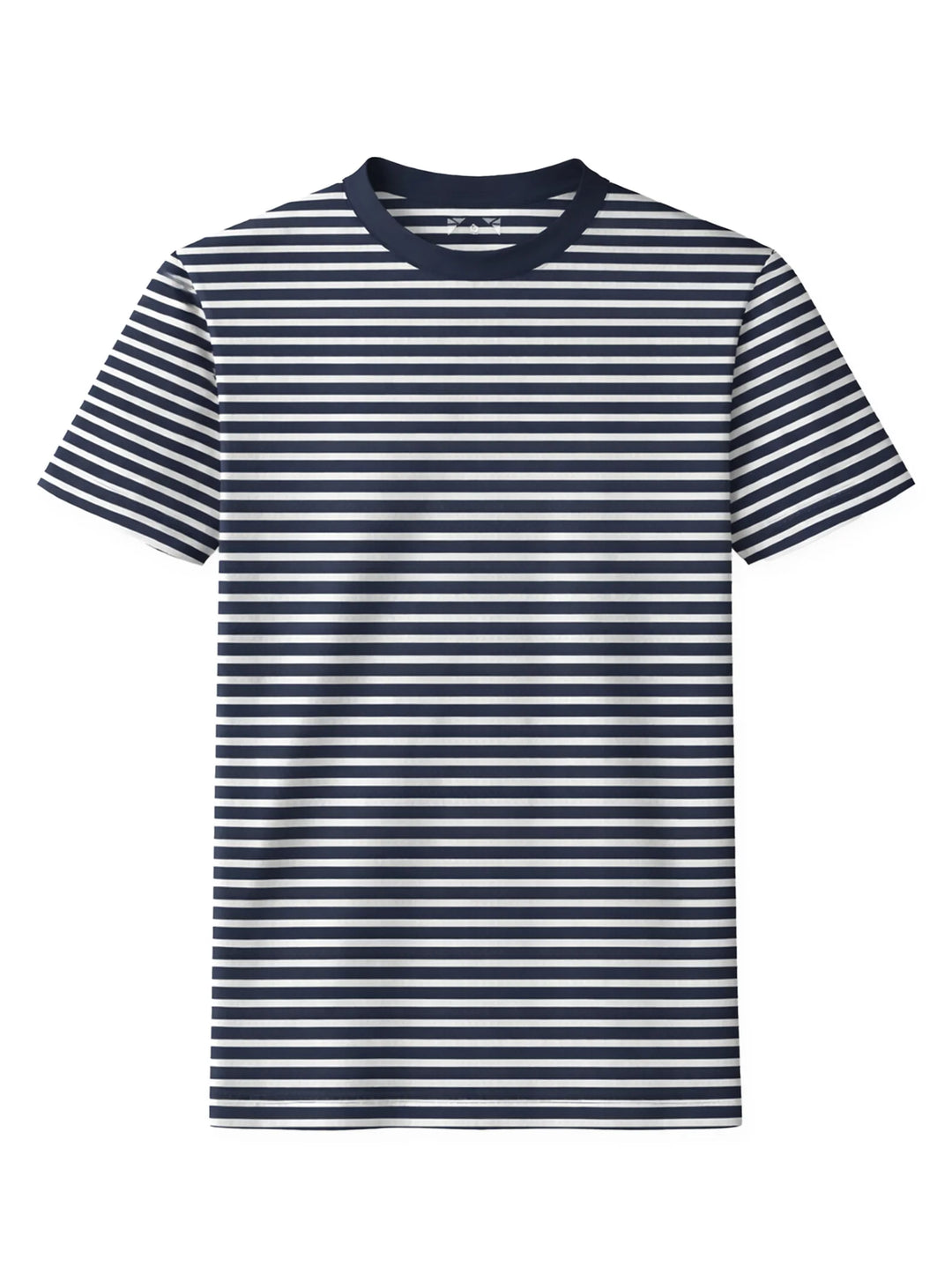 MICAL - SEMI FIT STRIPED CREWNECK T-SHIRT "NAVY"