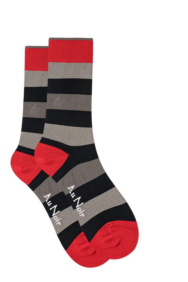 BLACK/RED STRIPED SOCKS