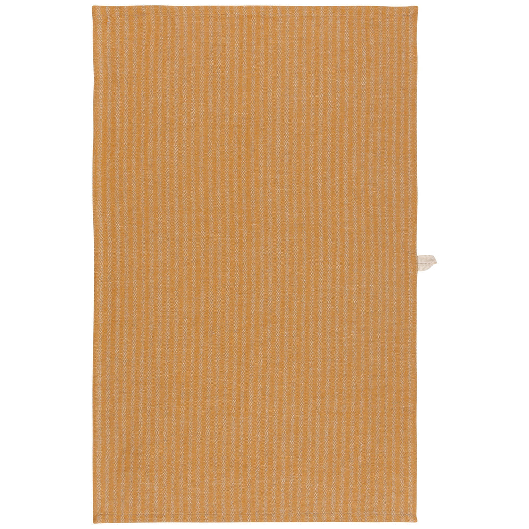 OCHRE STRIPE LINEN AND COTTON DISHTOWEL