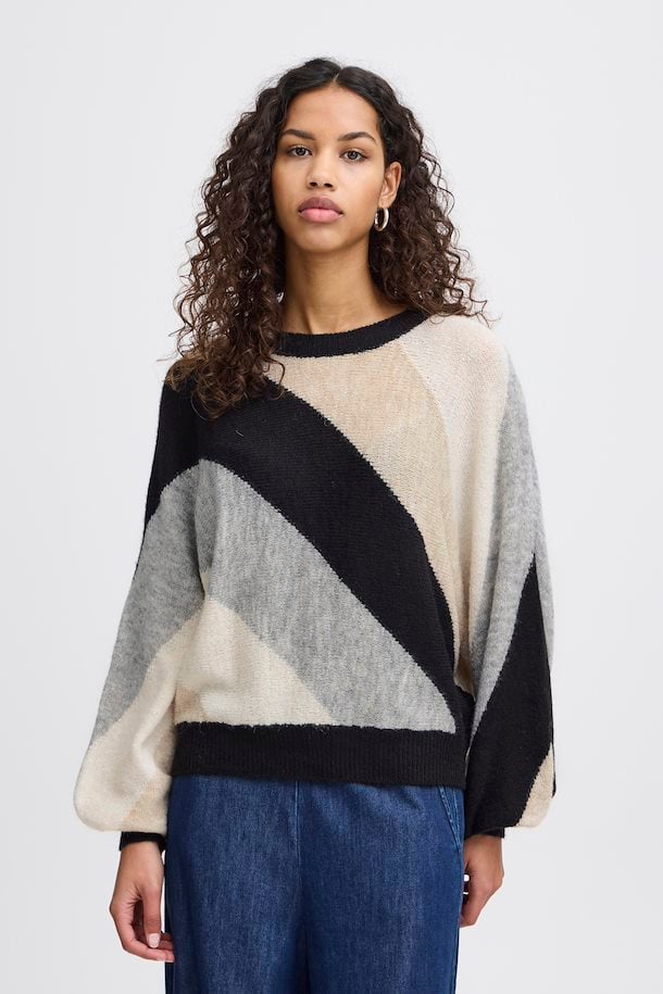 IHKAMARA PULLOVER "BLACK STRIPED"