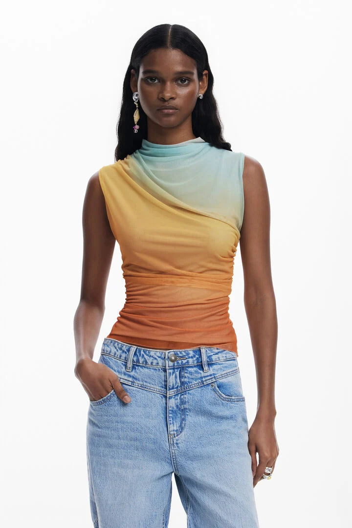 SAHARA DRAPED SUNSET SHIRT