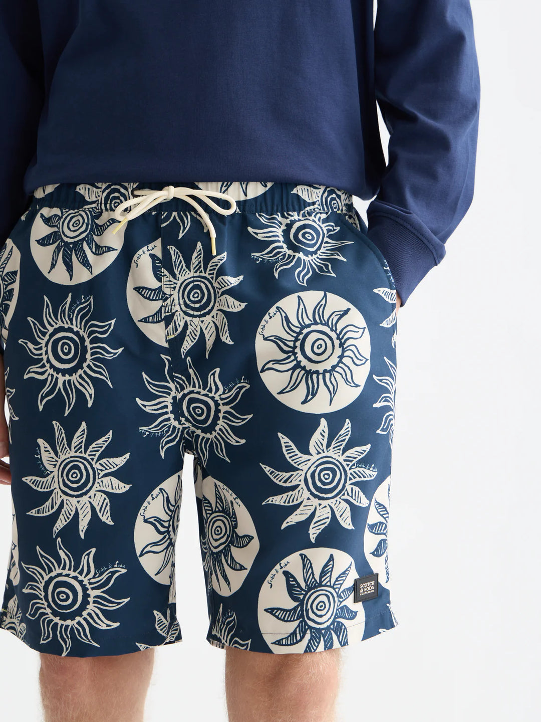 PRINTED SWIM SHORTS "SUNS CAPTAINS BLUE"