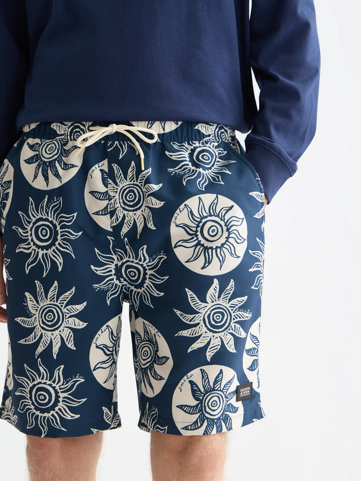 PRINTED SWIM SHORTS "SUNS CAPTAINS BLUE"