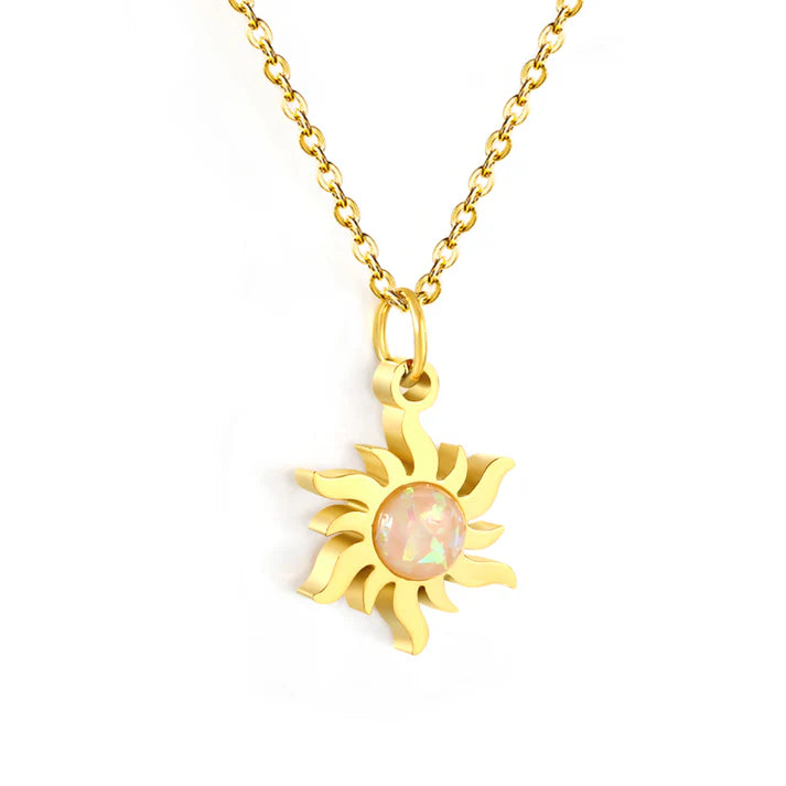 RADIANT SUNSTONE NECKLACE - GOLD