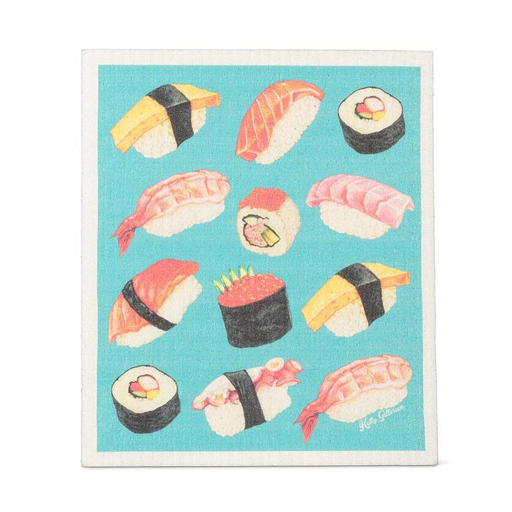 SUSHI &amp; SASHIMI DISHCLOTH 6.75X7.5&