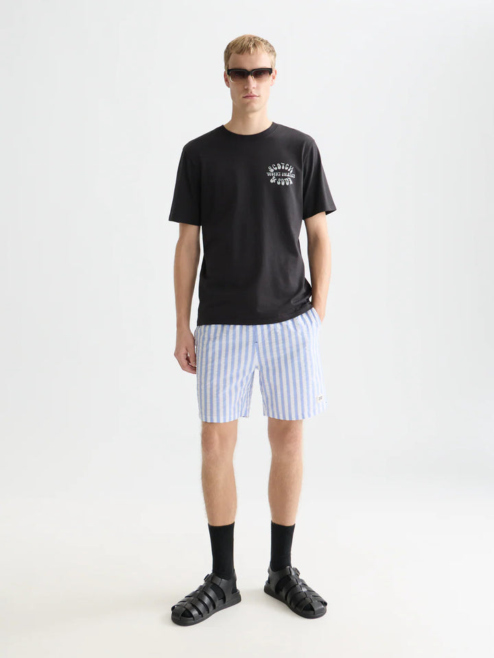 STRIPED MID-LENGTH SWIM SHORTS "CLASSIC STRIPE INFINITY"