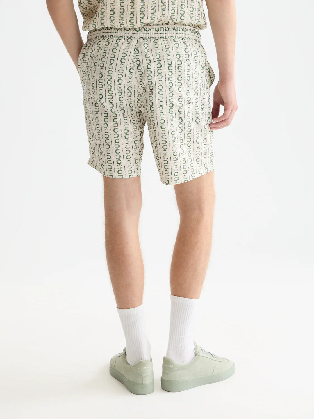 PRINTED SWIM SHORTS "HORSESHOE STRIPE EGGNOG"