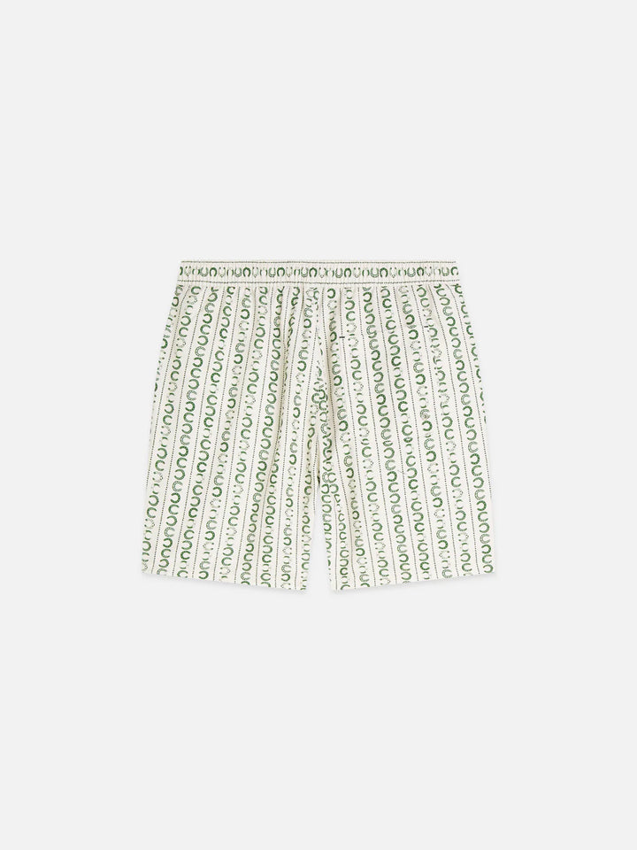 PRINTED SWIM SHORTS "HORSESHOE STRIPE EGGNOG"